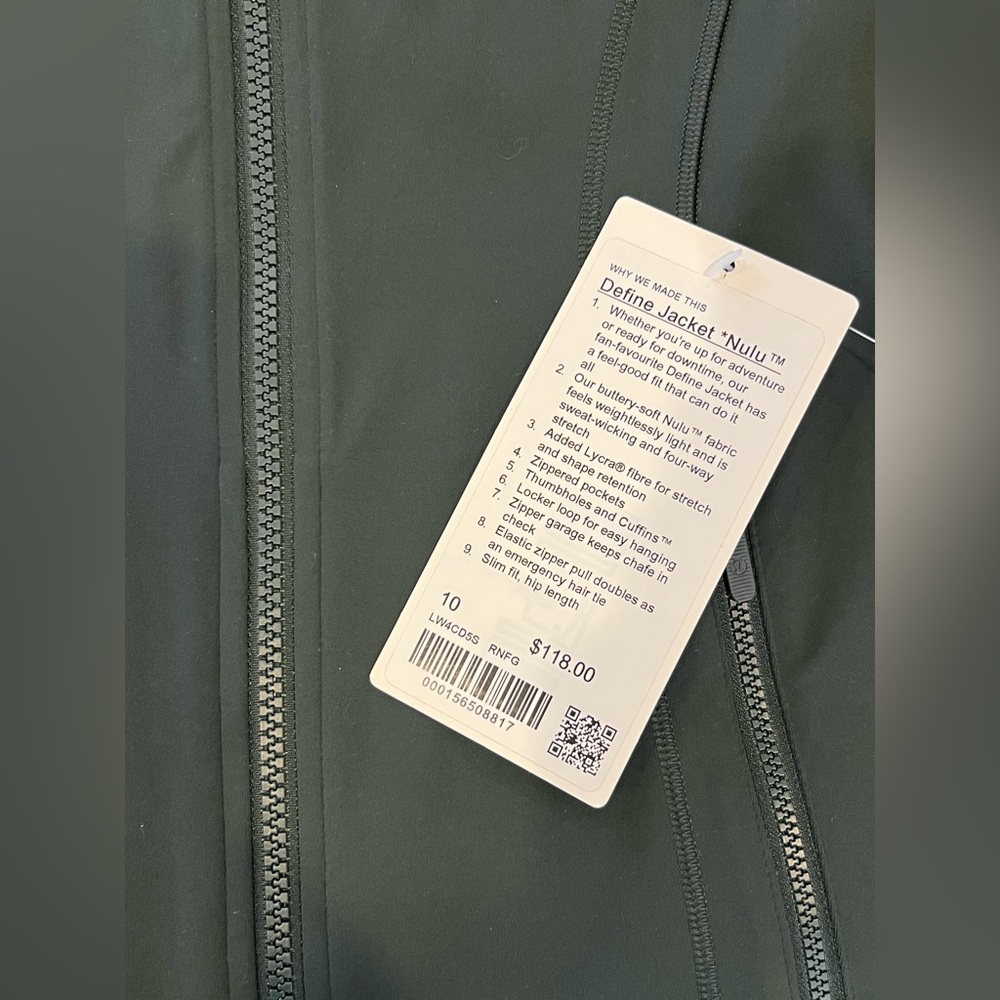 NWT LULULEMON DEFINE JACKET NULU - Picture 4 of 4